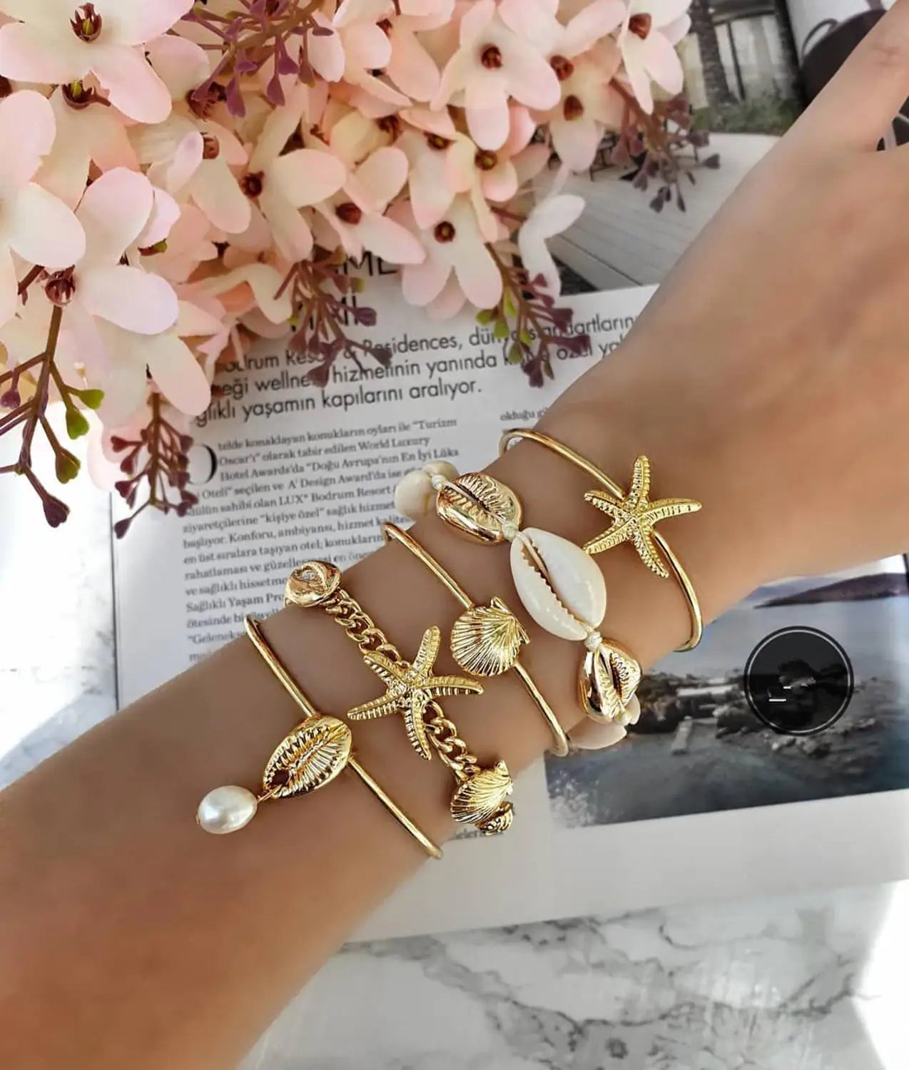 Beautiful Starfish Mixed Shell Bracelets