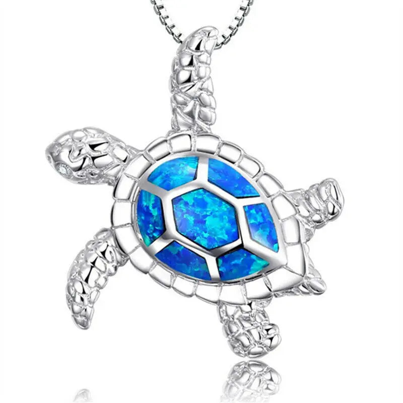 Ocean Blue Crystal Charm Pendant Animal Necklaces
