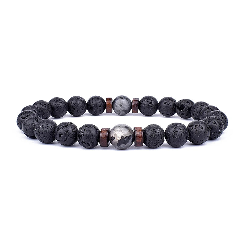 Volcanic Lava Stone & Double Side Mixed Bracelets