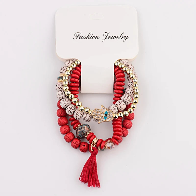 Beautiful Bohemia Pendants Layered Bracelets