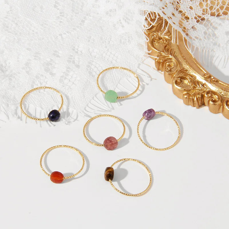 Crystal Gemstone Gold & Silver Rings