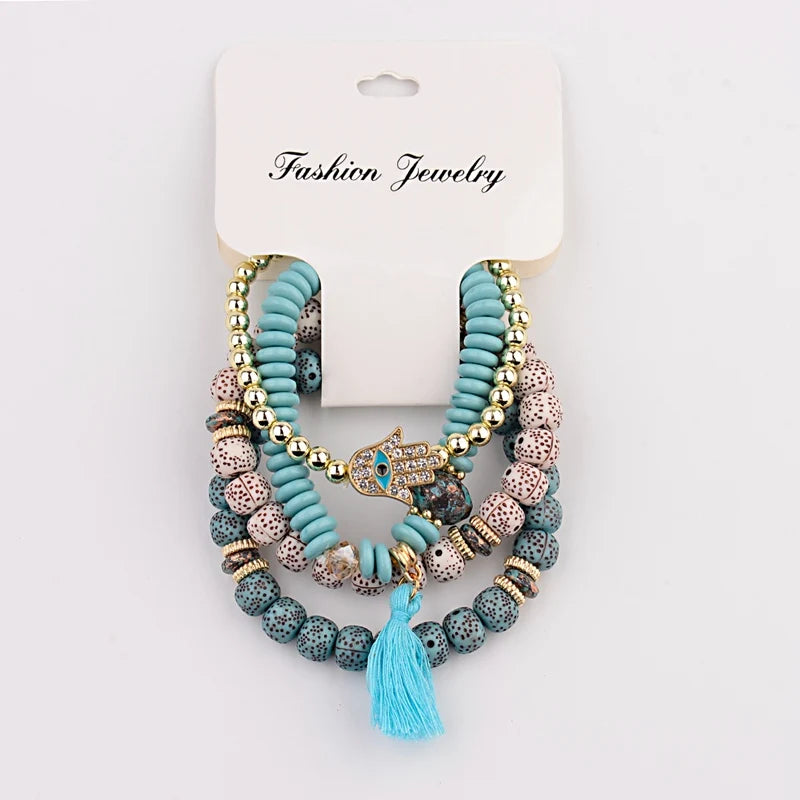 Beautiful Bohemia Pendants Layered Bracelets