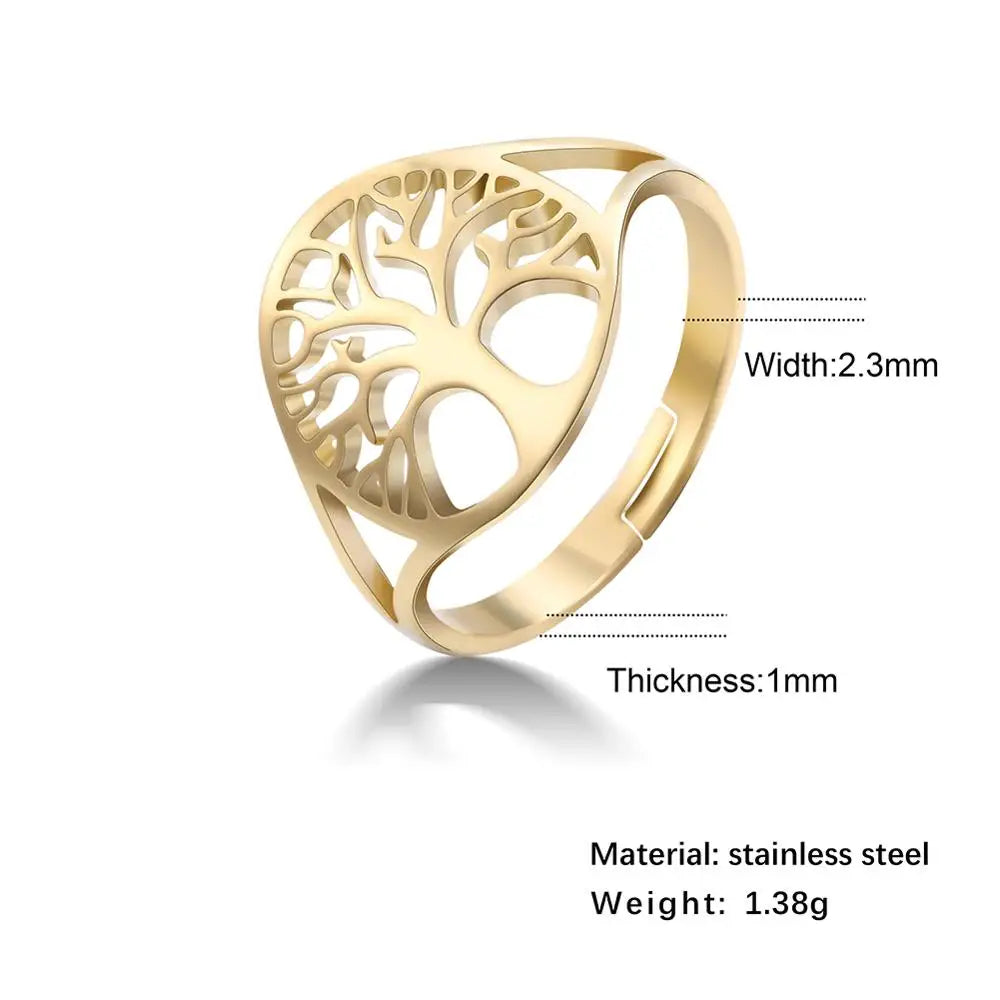 Tree of Life Adjustable Ring