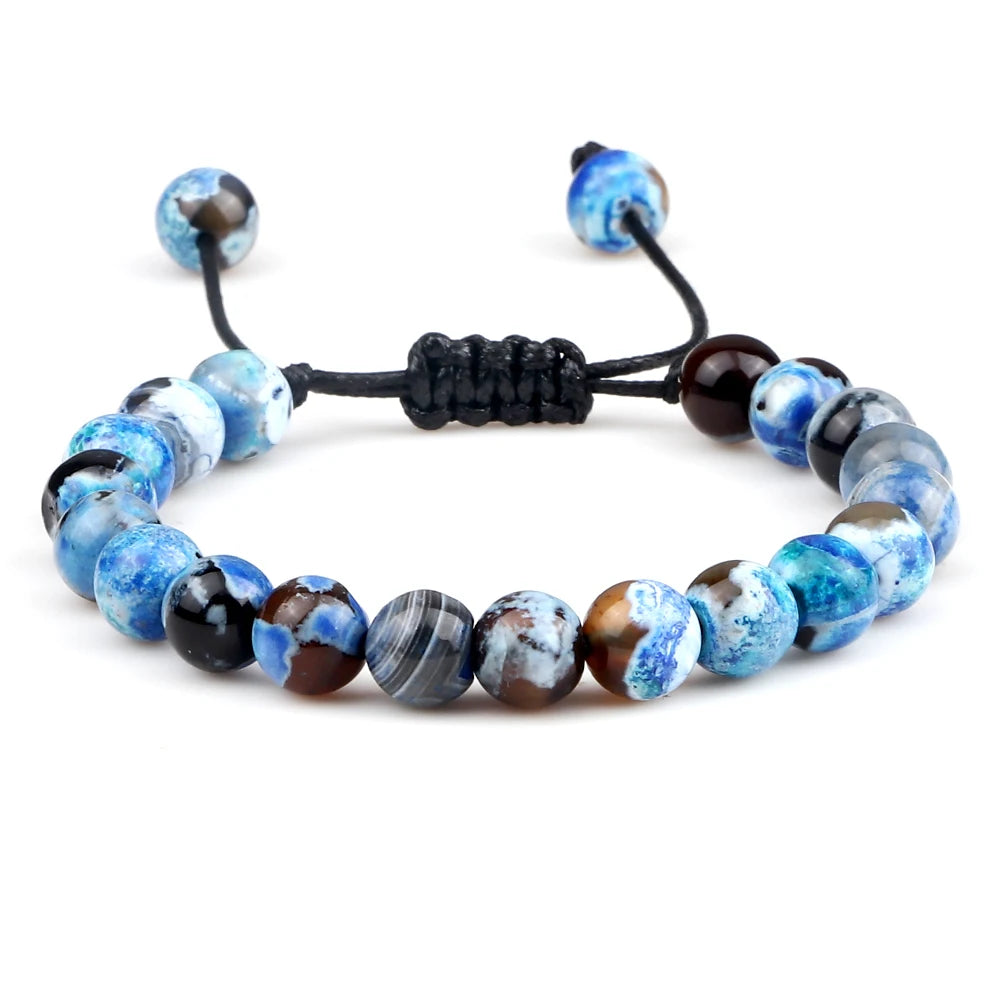 Fire Healing Natural Stone Crystal Charm Bracelets