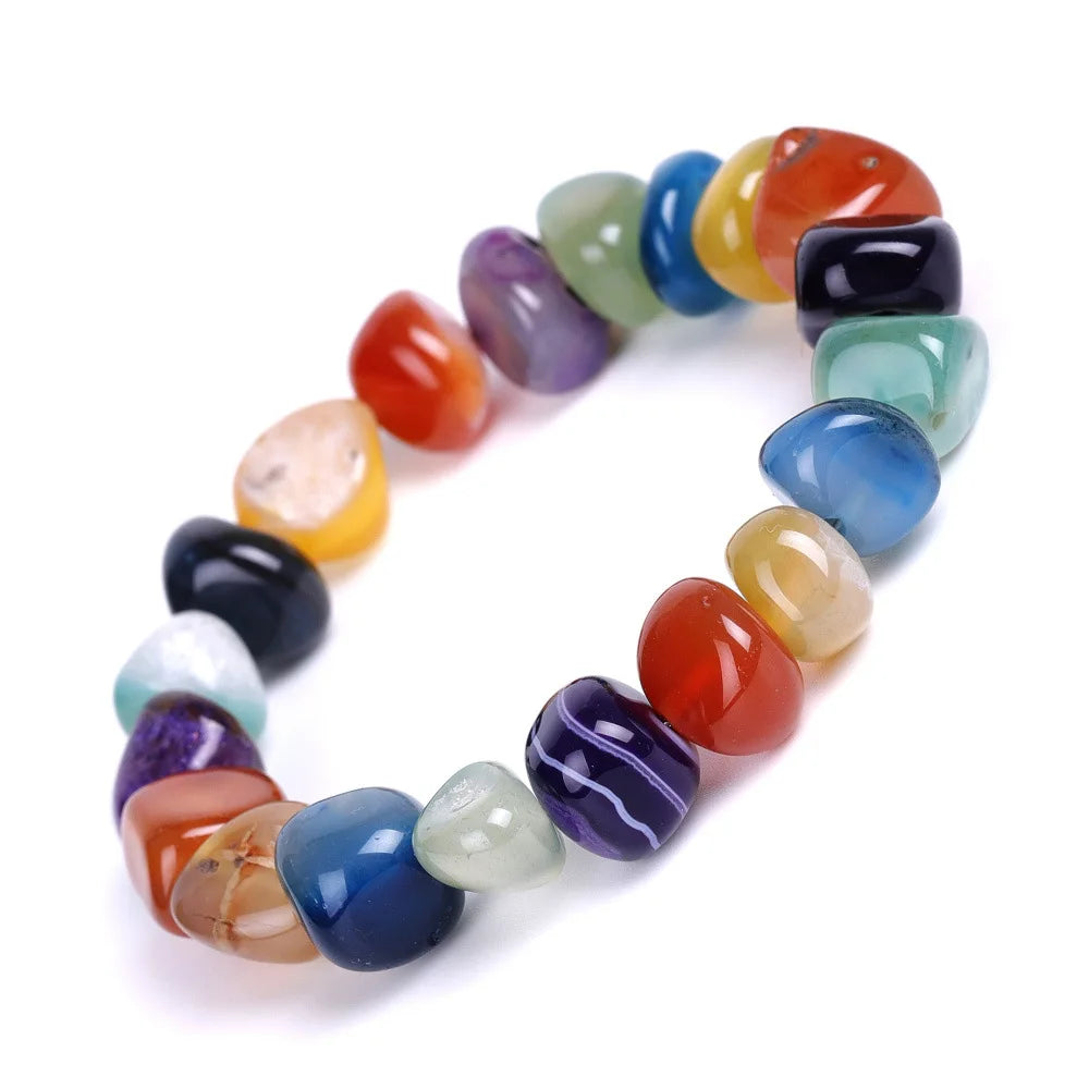 Natural Irregular Stone Beads 7 Chakra Bracelets