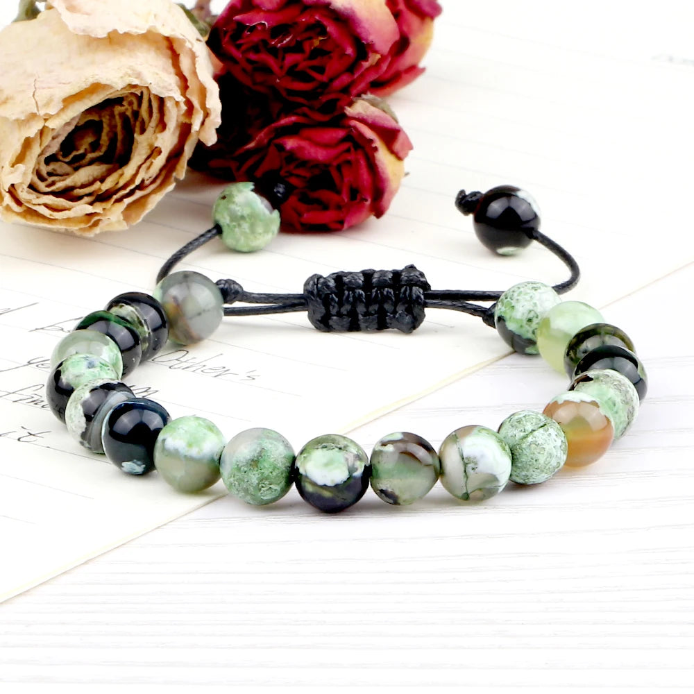 Fire Healing Natural Stone Crystal Charm Bracelets