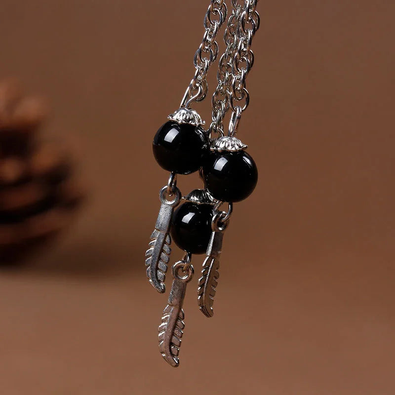 Natural Stone Agates Rosary 33 Beads Bracelet