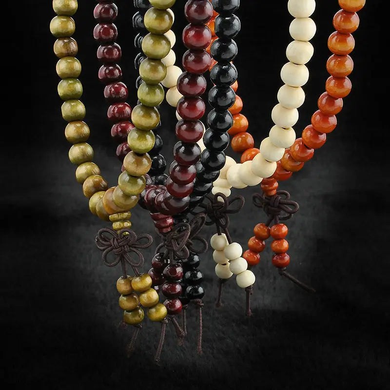 Natural Sandalwood Beaded Knot Bracelets