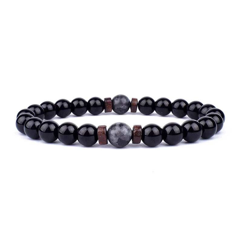 Volcanic Lava Stone & Double Side Mixed Bracelets