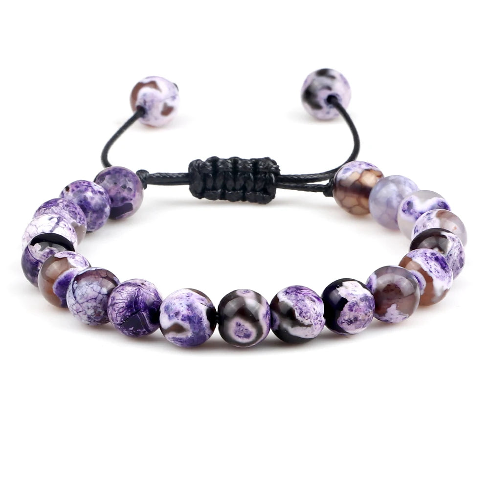 Fire Healing Natural Stone Crystal Charm Bracelets