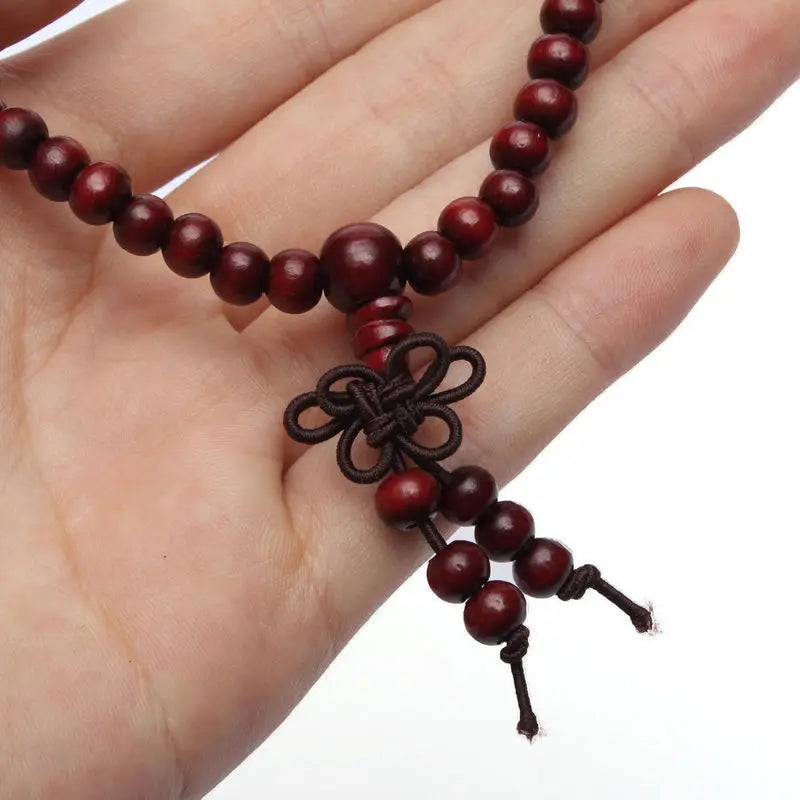 Natural Sandalwood Beaded Knot Bracelets