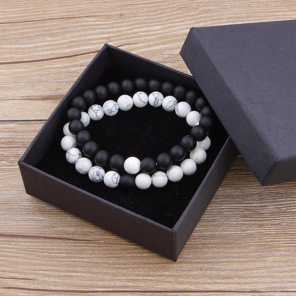 Marble Lava Natural Stone Bead Bracelet