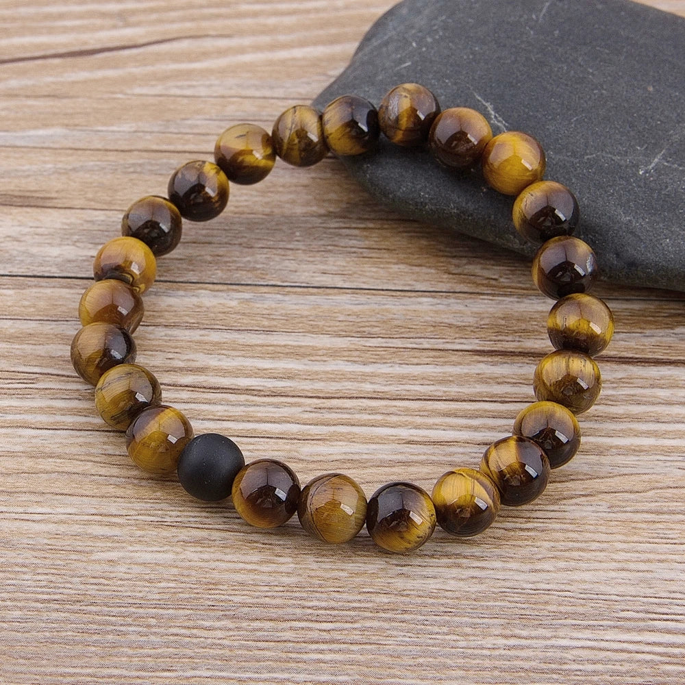 Marble Lava Natural Stone Bead Bracelet