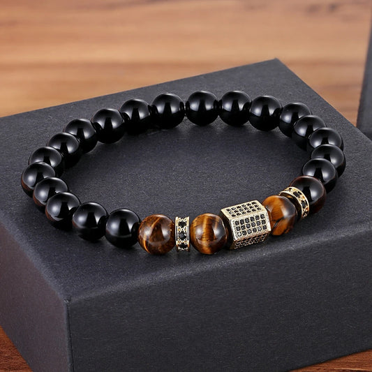 Charming Chrome Stitching Beads Bracelet