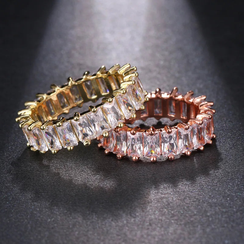 Birthstone Diamond Studded Copper Statement Rings