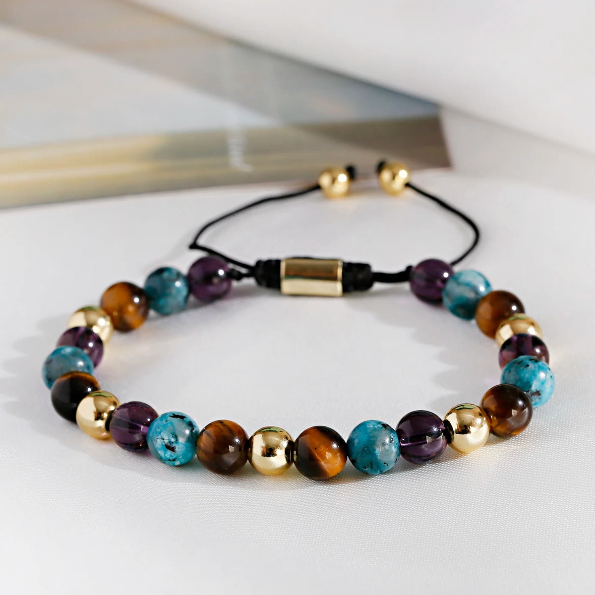 Chatoyancy Mix Tiger Eye Onyx Natural Stone Bracelets