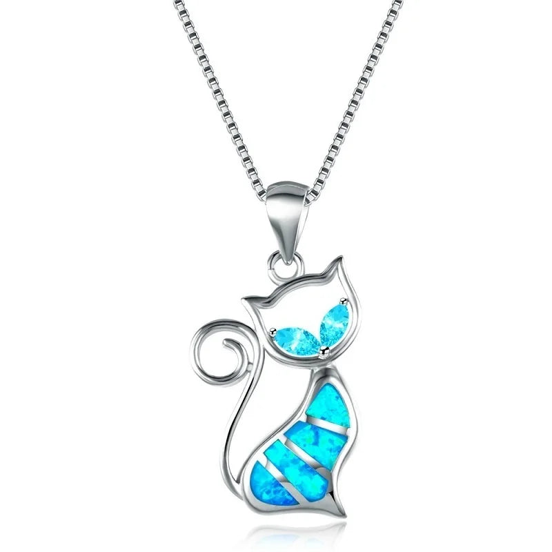 Ocean Blue Crystal Charm Pendant Animal Necklaces