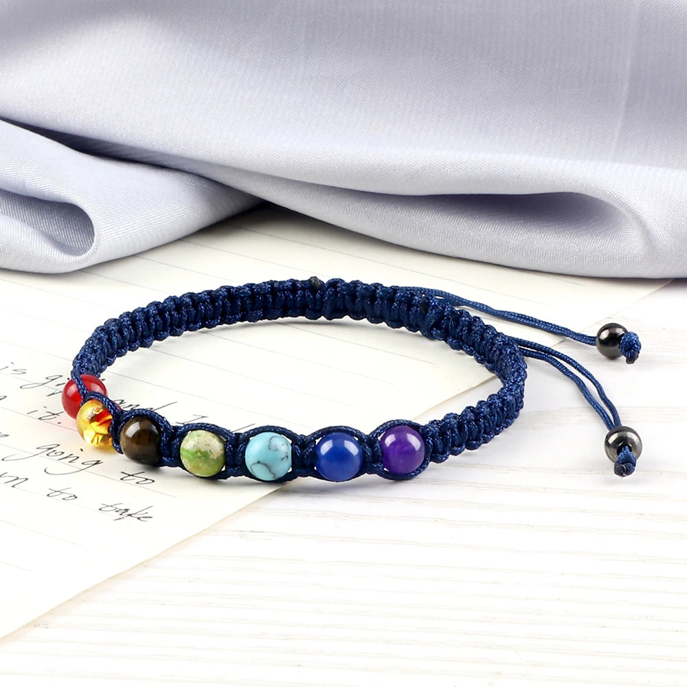 7 Chakra Braided Reiki Healing Bracelets