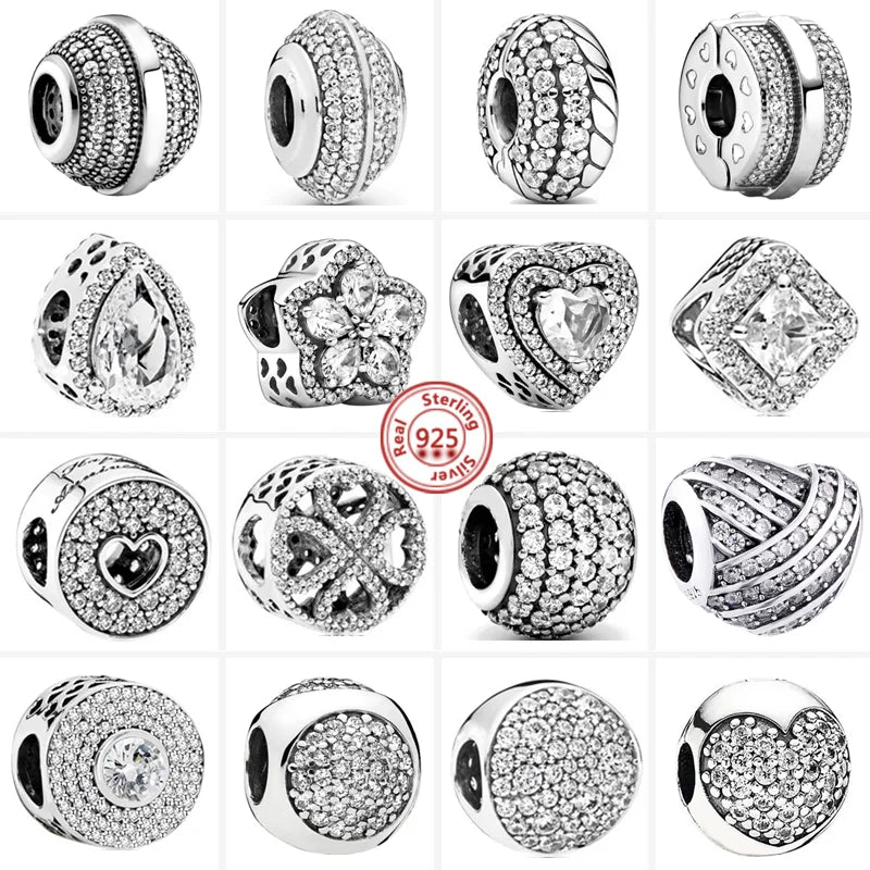 Diamond Stud Platinum Charm Pieces (Fit Original Bracelet)