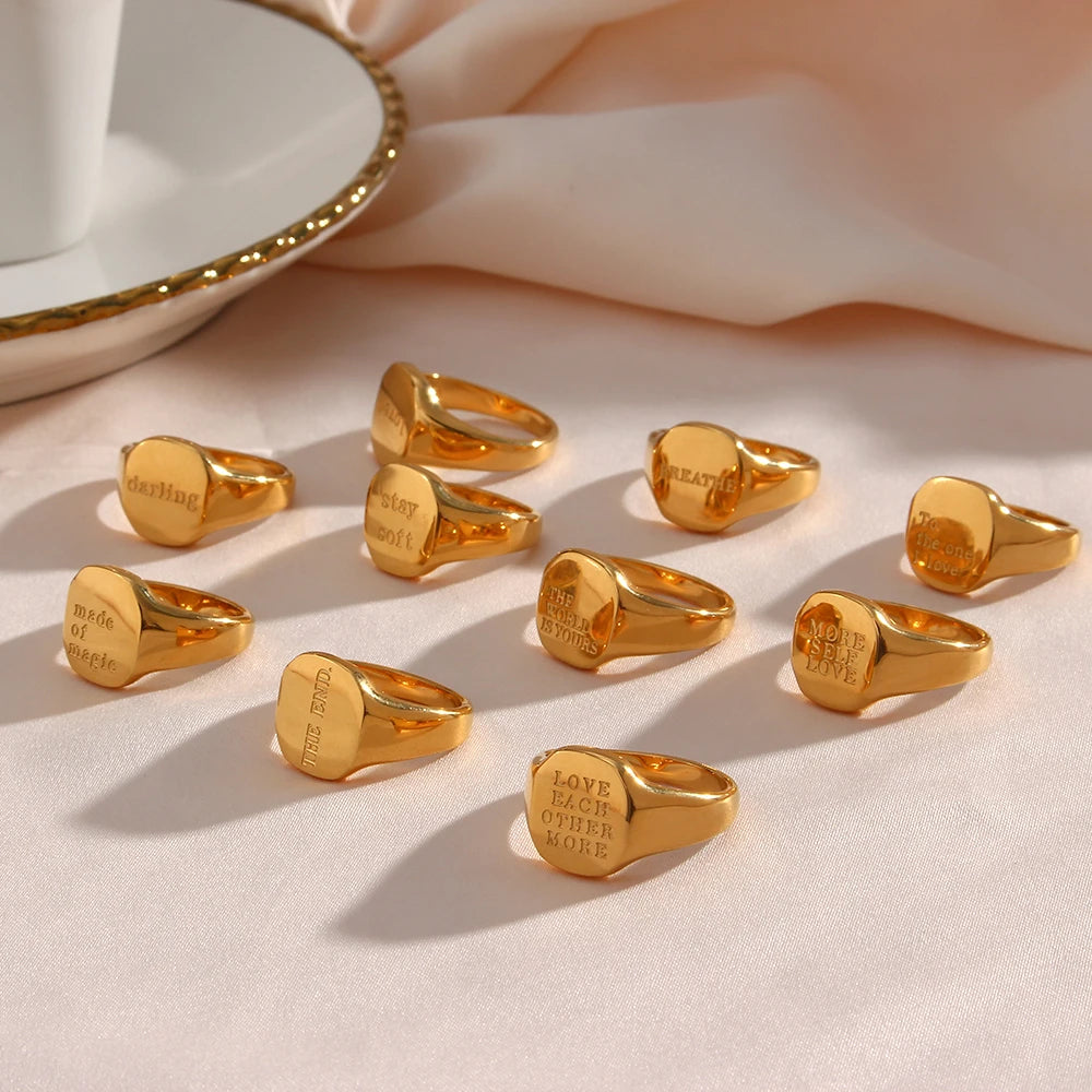 Engrave Meaningful Words Healing Gold & Copper Rings