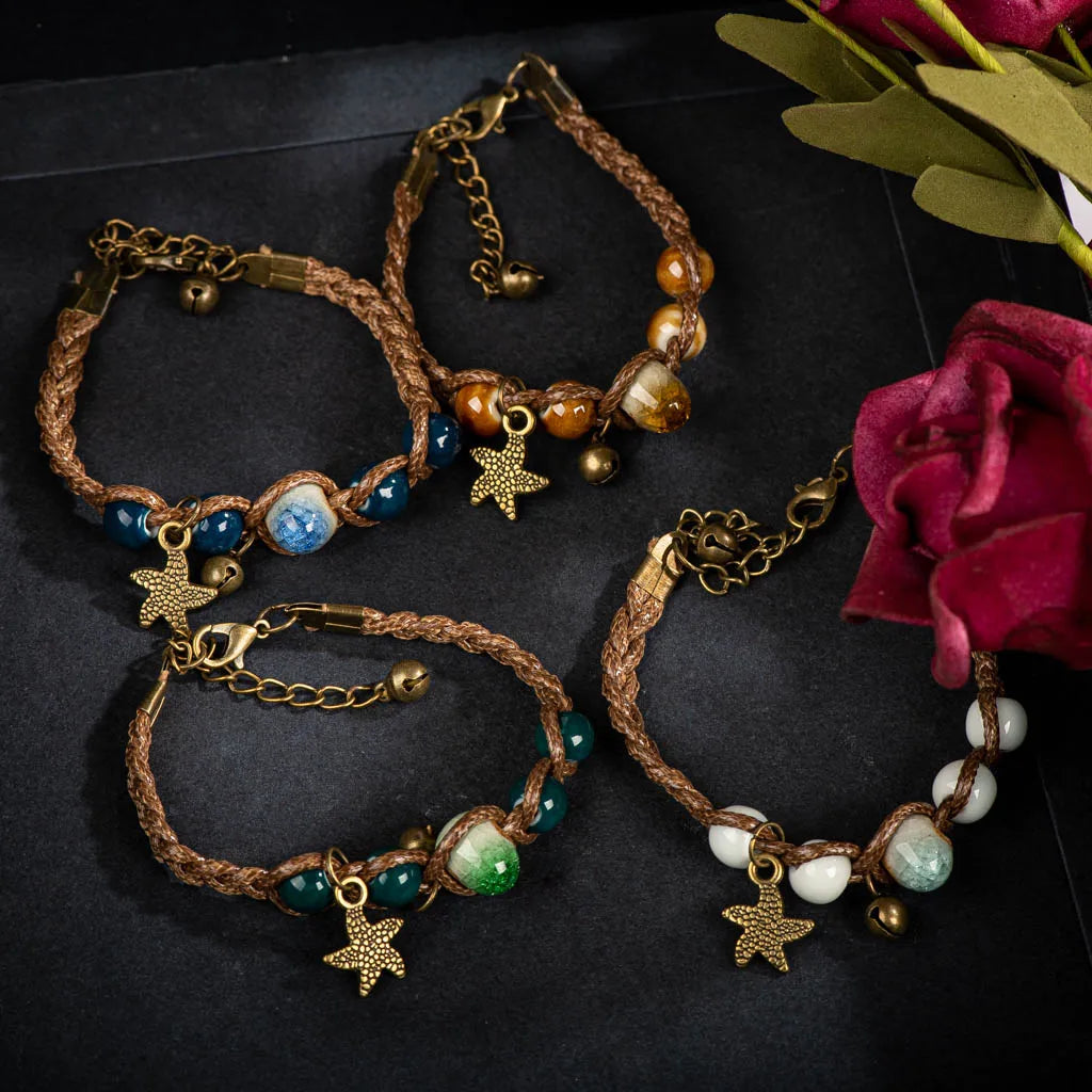 Star Crystal Ceramic Beads Bracelets