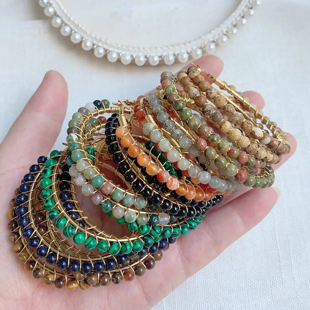 Gorgeous Crystal Gold Circle Hoop Earrings