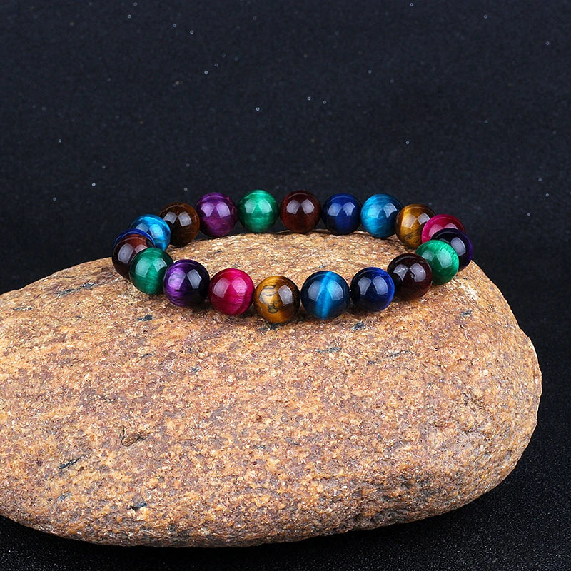 Elegant Colorful Tiger Eye Natural Stone Bracelets