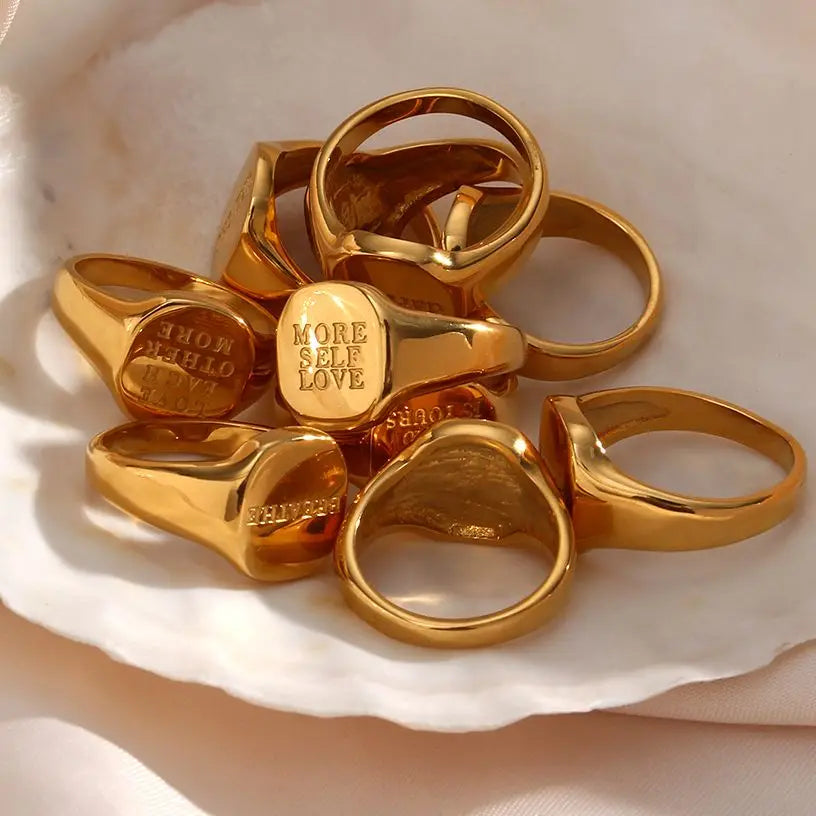 Engrave Meaningful Words Healing Gold & Copper Rings