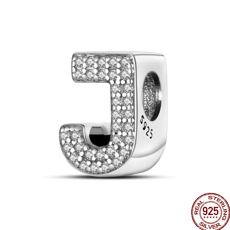 Silver Alphabet Letter Series Charms