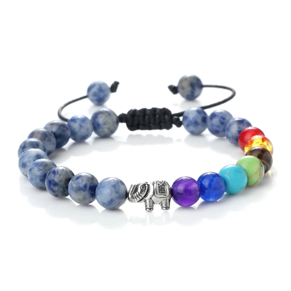 Harmonic Natural Stone 7 Chakra Beaded Bracelets