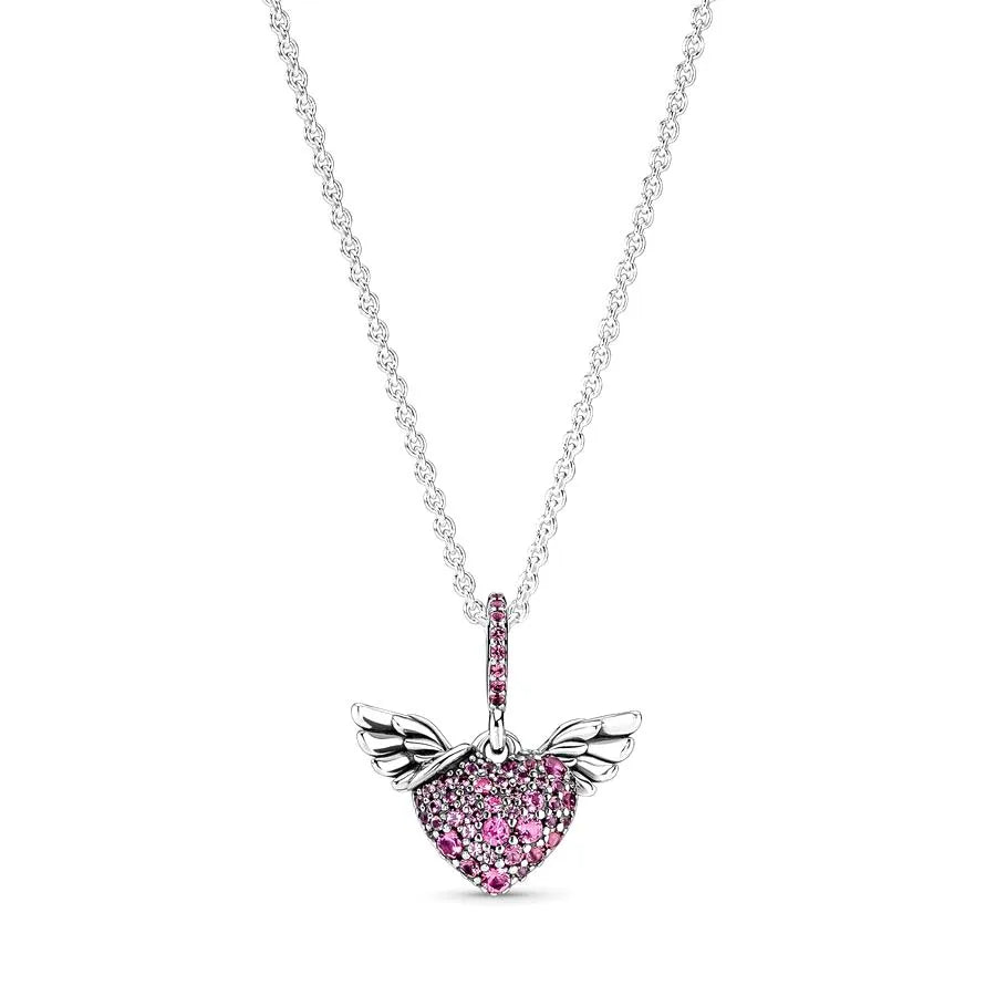 New Heart Shaped Daisy Charm Pendant Necklace