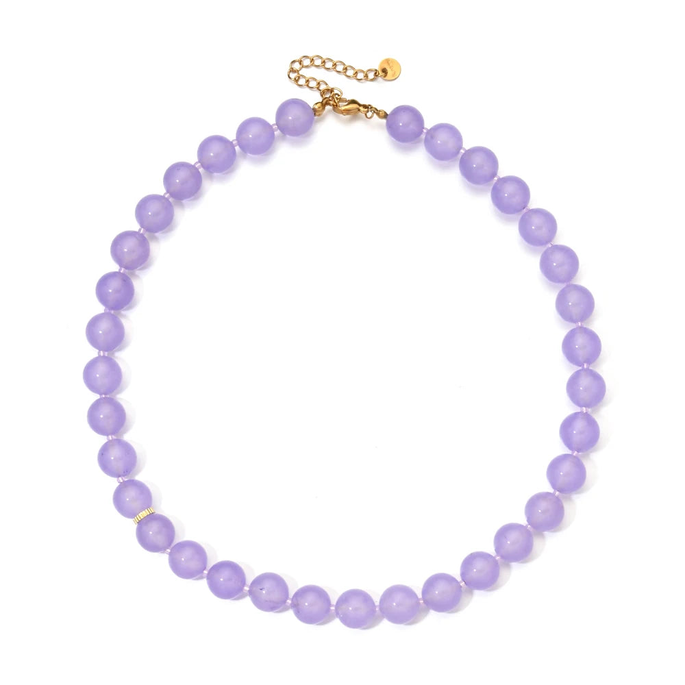 Mesmerizing Multicolored Agate Natural Stone Necklace