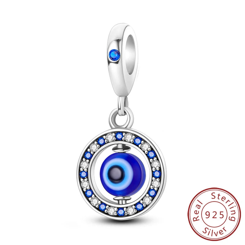 Dreamy Blue & Silver Charm Pendants