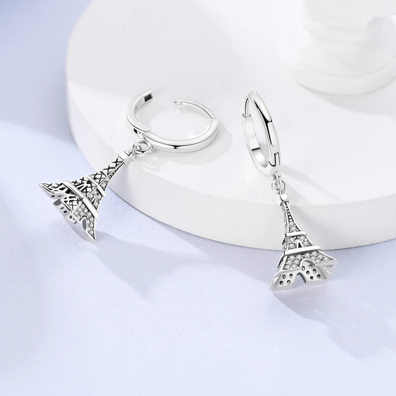 Elegantly Shaped Sparkling Pave Earrings