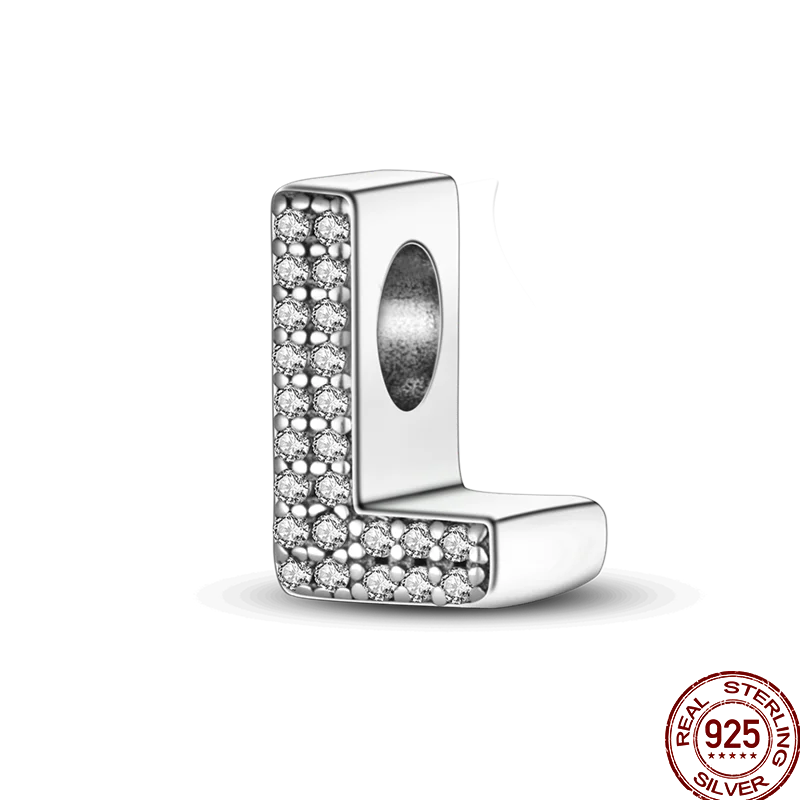 Silver Alphabet Letter Series Charms