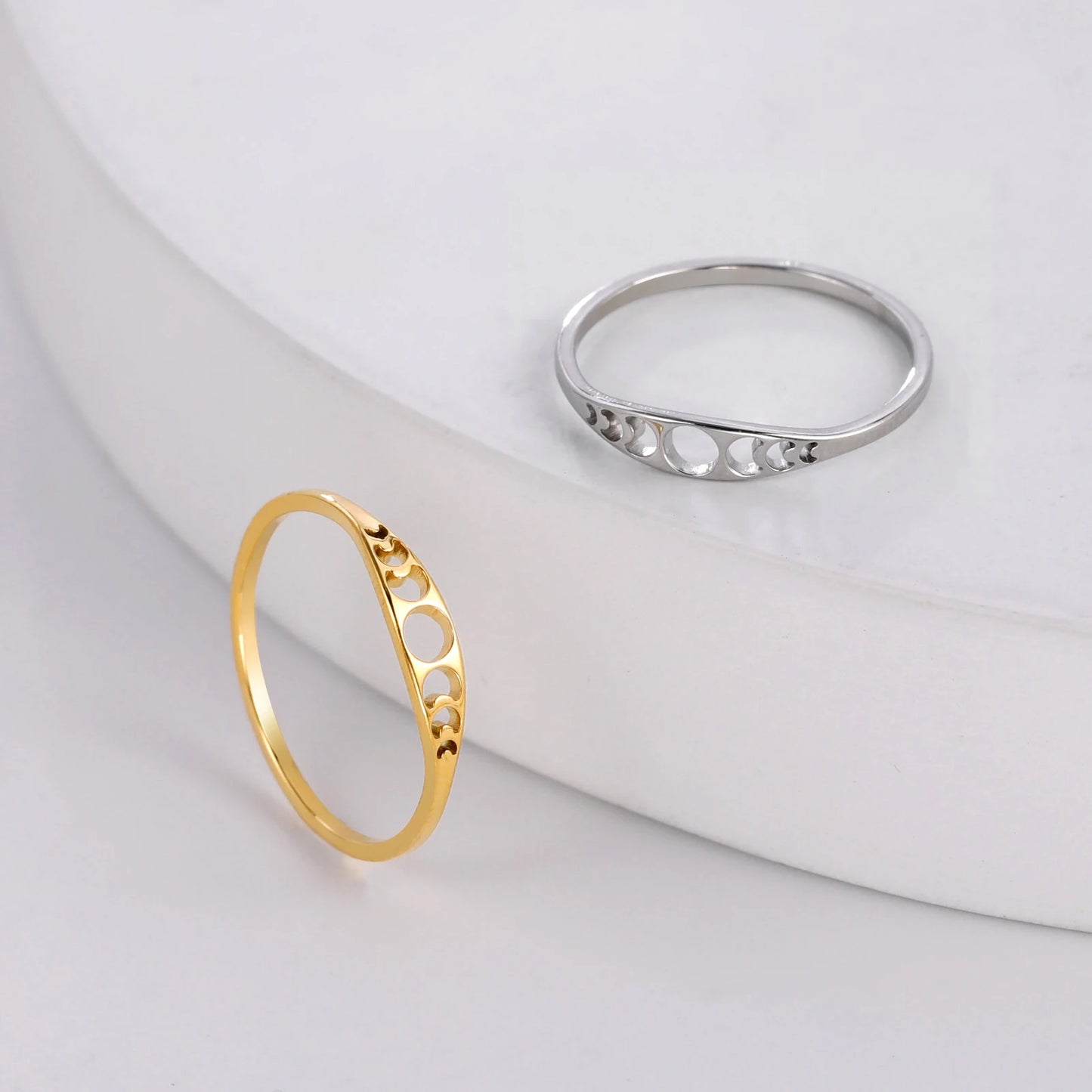 Universe Crescent Moon Phase Rings