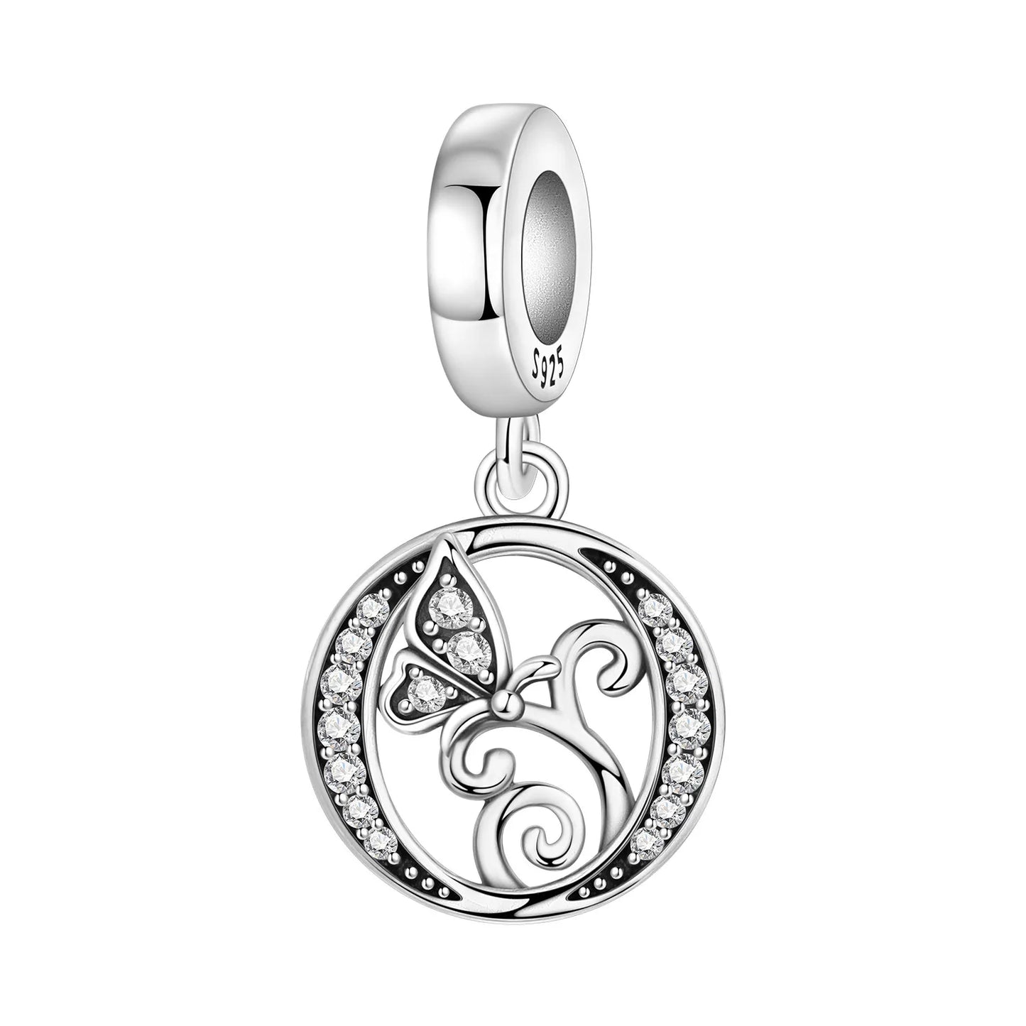 Beautiful Butterfly Alphabet & Numbers Pendant