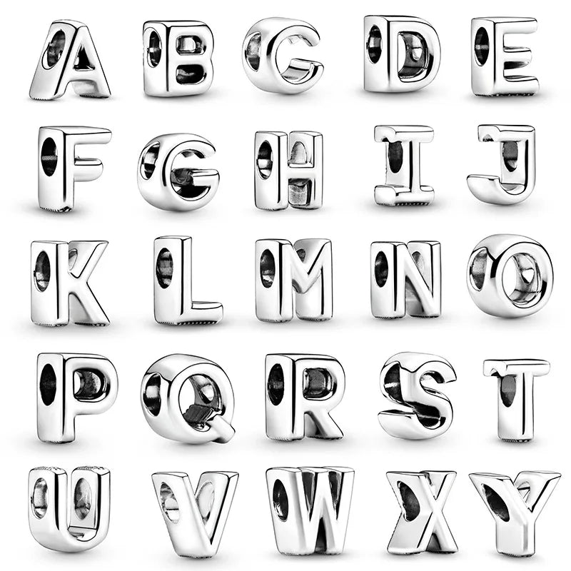 Beautiful 26 English Letters A-Z Random Combination Charm Beads