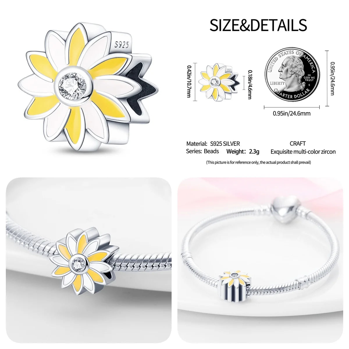 Genuine Silver Four-Leaf Clover Charm Series