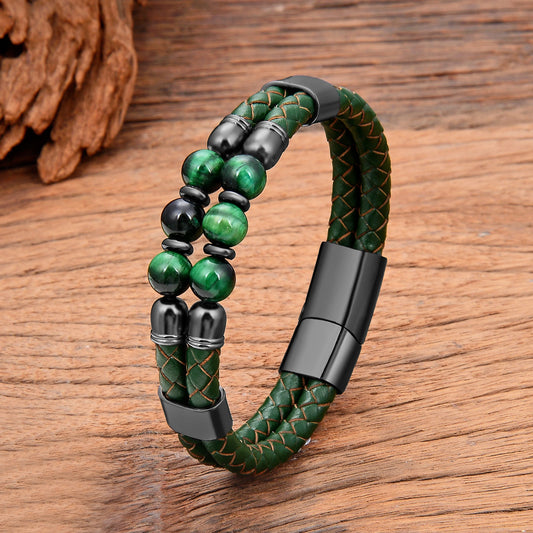 Elegant Buckle Stone Beaded Premium Natural Bracelets