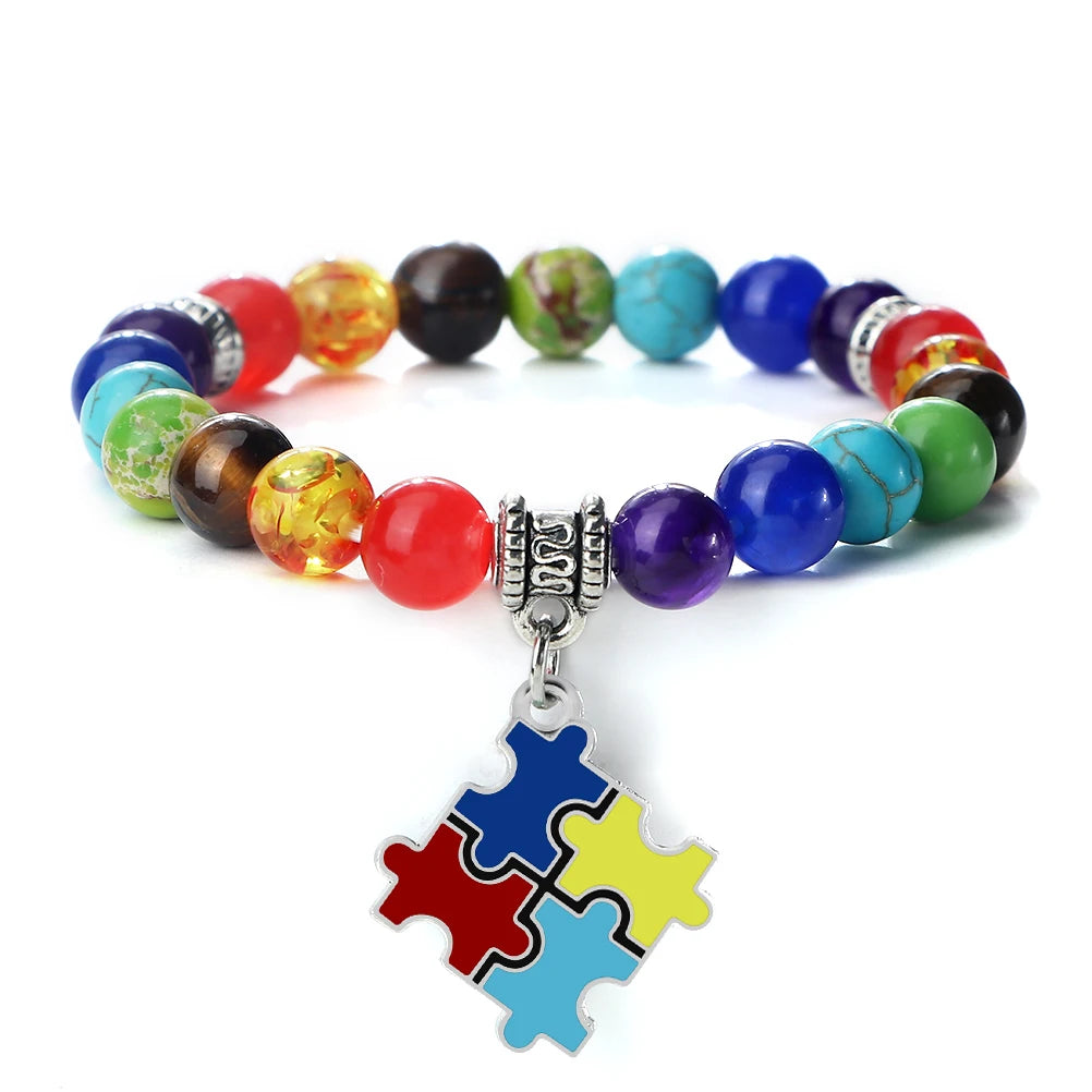 Mental Health Awareness "Autism Puzzle" Healing Bracelets