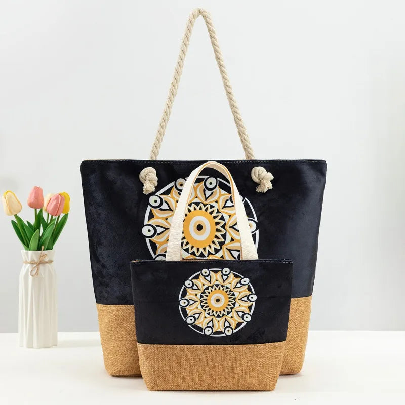 Evil Eye Protection Graphic Handbag 2-piece Set