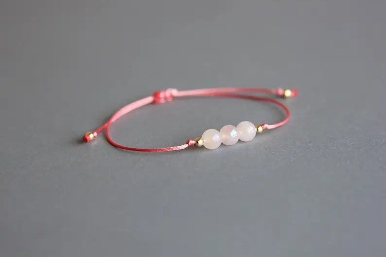 Aura Rose Quartz Stone Bracelet