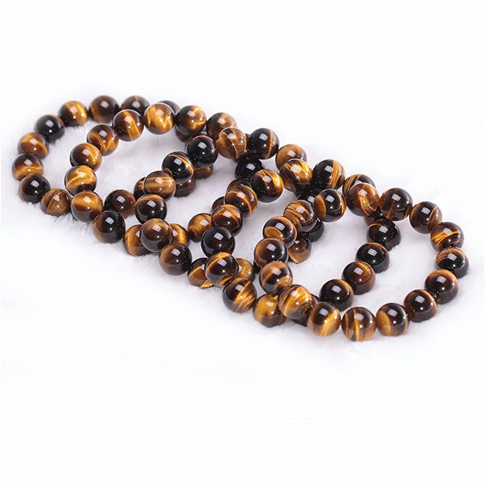 Tiger Power Tiger Eye Natural Energy Stone Beads Bracelets