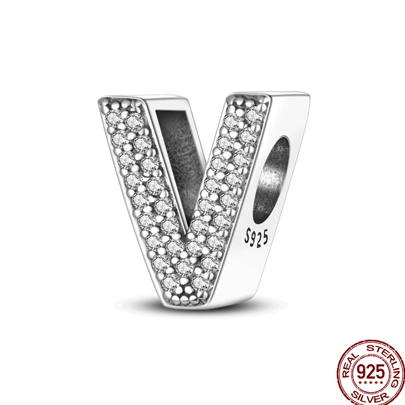 Silver Alphabet Letter Series Charms