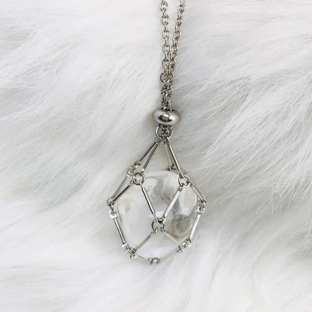 Crystal Cage Necklace Collecting Holder