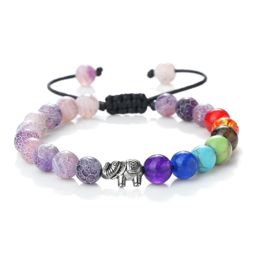 Harmonic Natural Stone 7 Chakra Beaded Bracelets