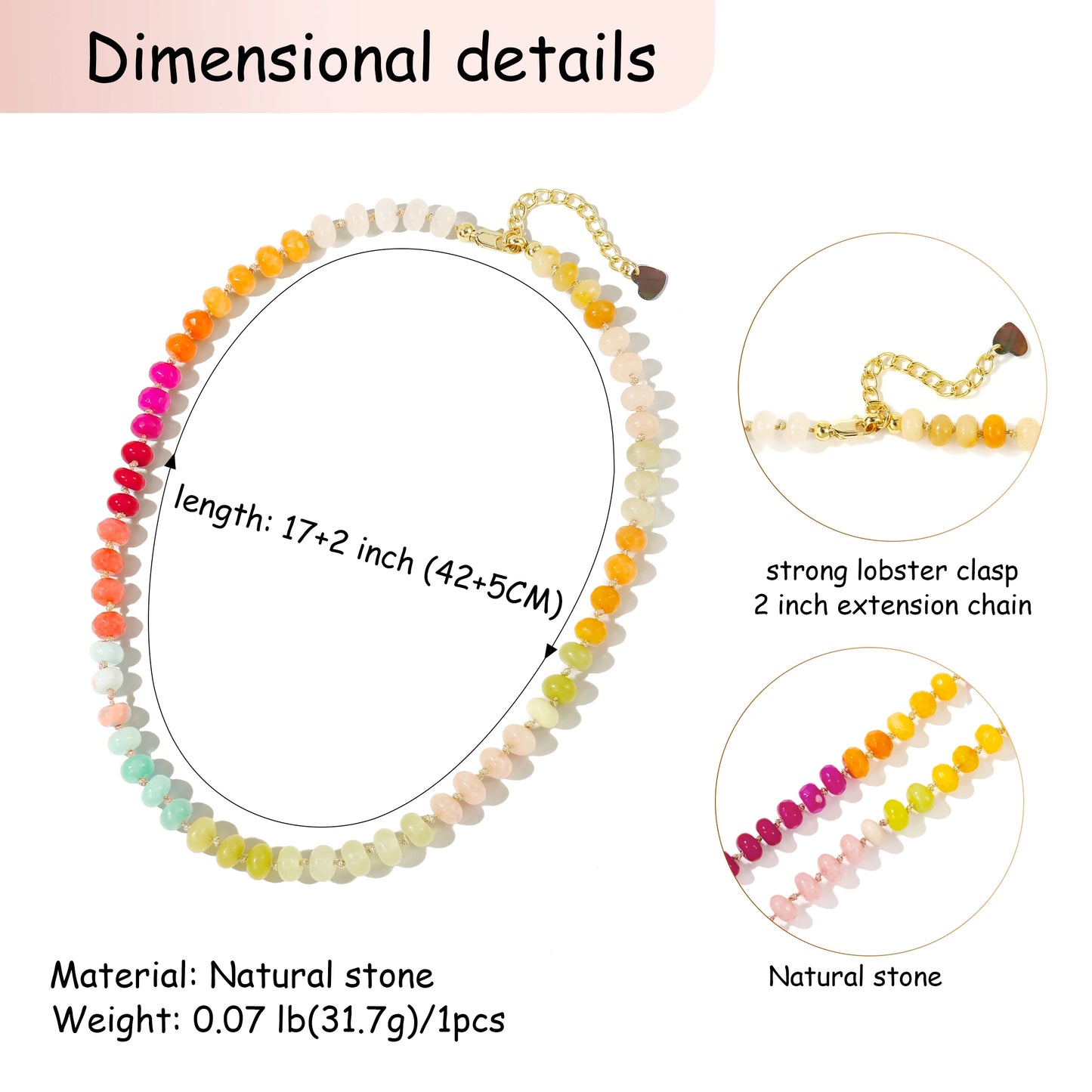 Radiant Colorful Choker Gemstone Necklace