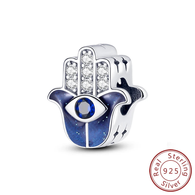 Dreamy Blue & Silver Charm Pendants