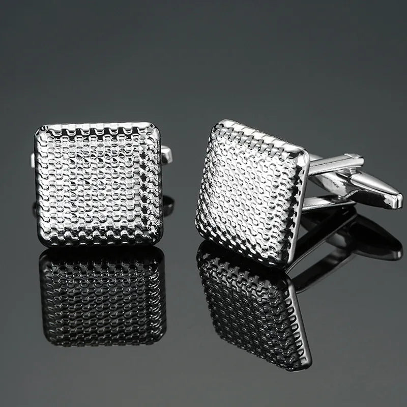 French Square Button Luxury Cuff Links